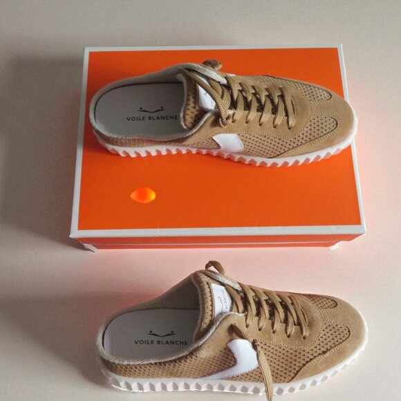 Voile Blanche Ines Mule Suede Sneaker, Size 39, Medium Brown/Tan, New with box - Picture 7 of 14